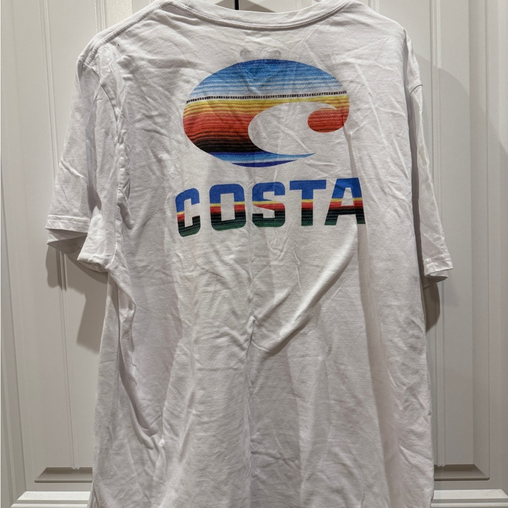 Costa White Graphic Men's Shirt-XL